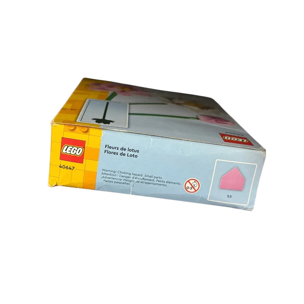 New LEGO Lotus Flowers Building Set, damaged box, unopened